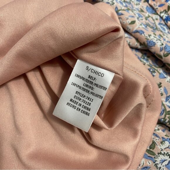 FASHION MAGAZINE PINK FLORAL V NECK BELTED DRESS - Picture 3 of 7